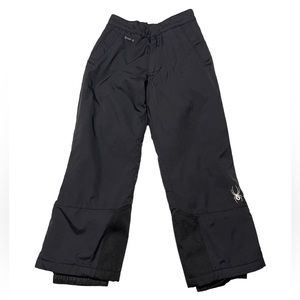 Spyder Boy's Small 8 Fully Insulated Snow Pants Black Logo Ski Snowboard Winter